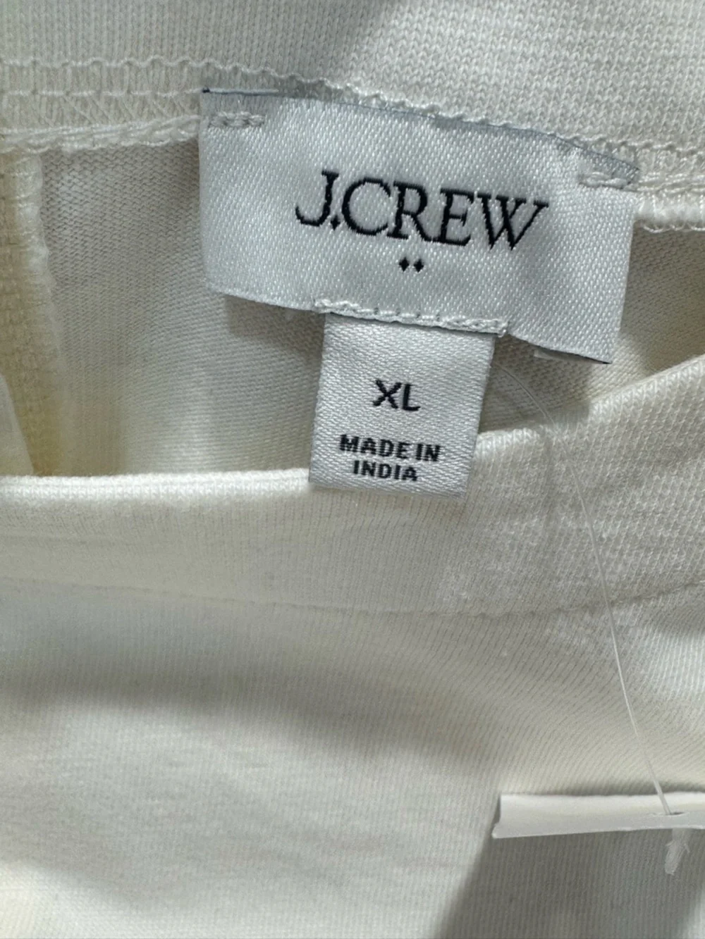 J. Crew Womens XL Puff Sleeve Button Back Top Ivory Cotton Long Sleeve Blouse